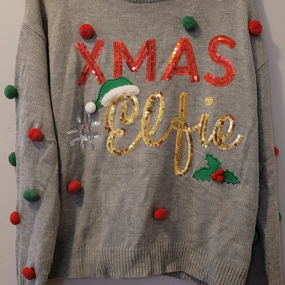 Primark Large Gray Christmas Sweater - Picture 2 of 6
